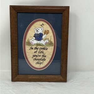 Cookie Chocolate Chip Sandy Lord Signed Framed Double Matted under glass